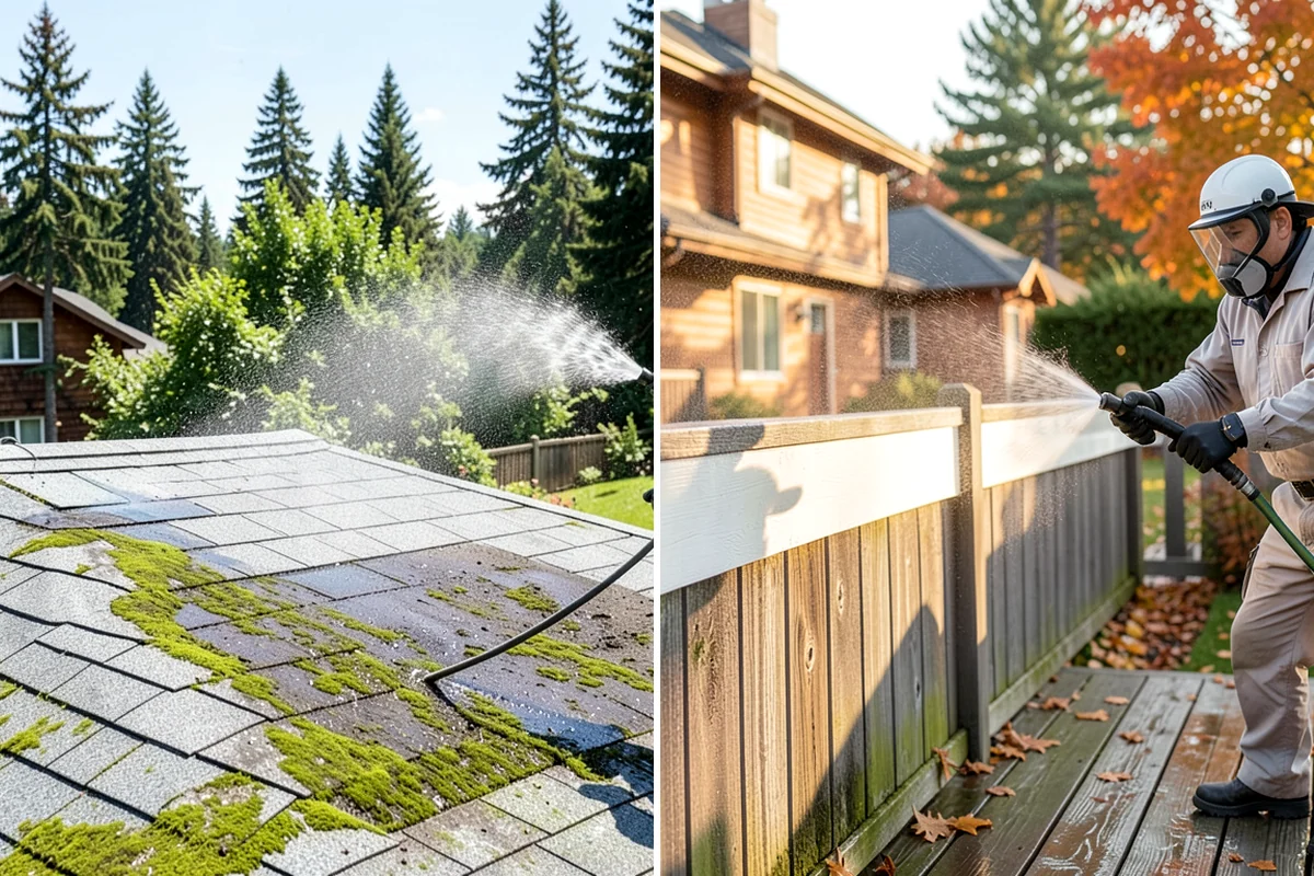 Brick Cleaning in Arlington, Snohomish County, WA - Saturate adjacent plants and protect openings
