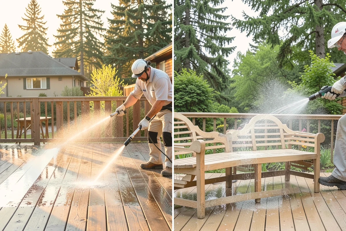 Brick Cleaning in Bellevue, King County, WA - Saturate adjacent plants and protect openings