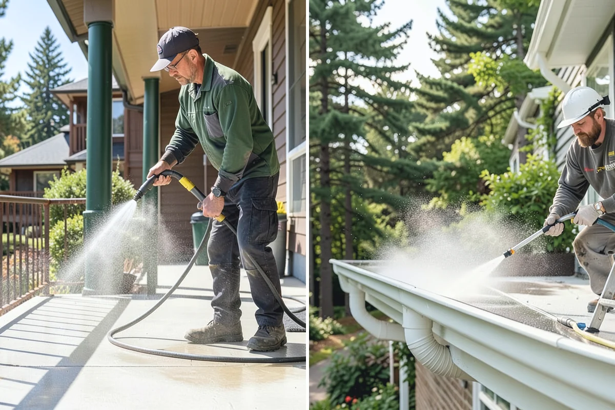 Brick Cleaning in Bonney Lake, Pierce County, WA - Saturate adjacent plants and protect openings