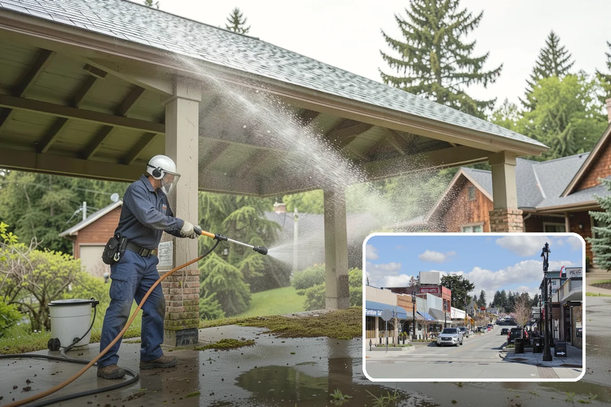 Brick Cleaning in Bothell, King County, WA - Lifts moss and algae without eroding mortar joints