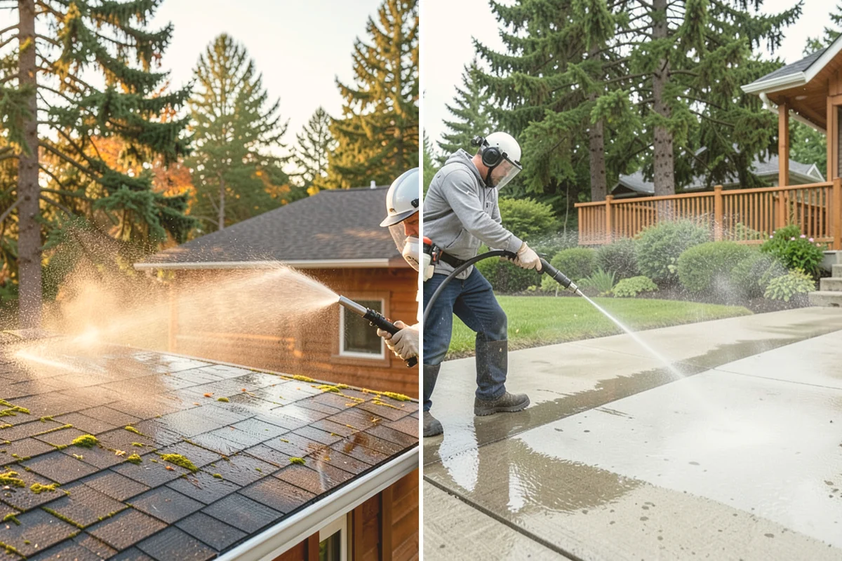 Brick Cleaning in Bothell, King County, WA - Saturate adjacent plants and protect openings