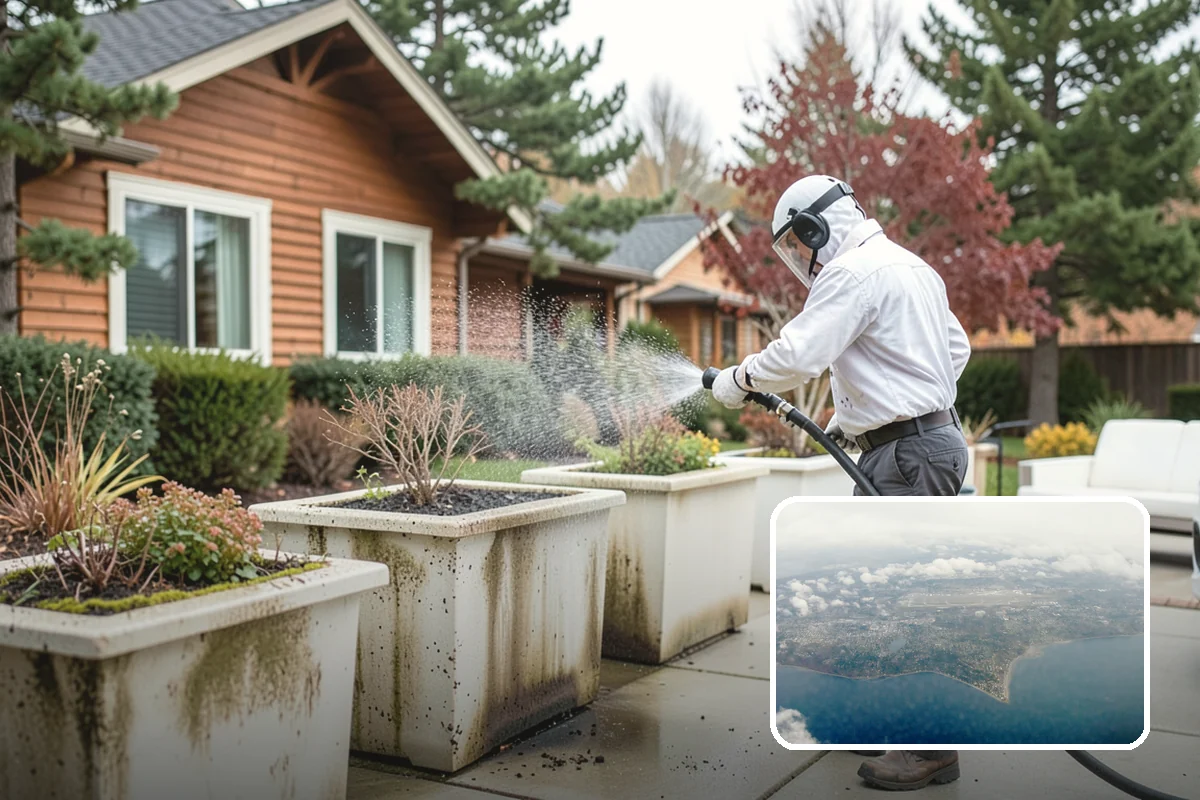 Brick Cleaning in Burien, King County, WA - Lifts moss and algae without eroding mortar joints