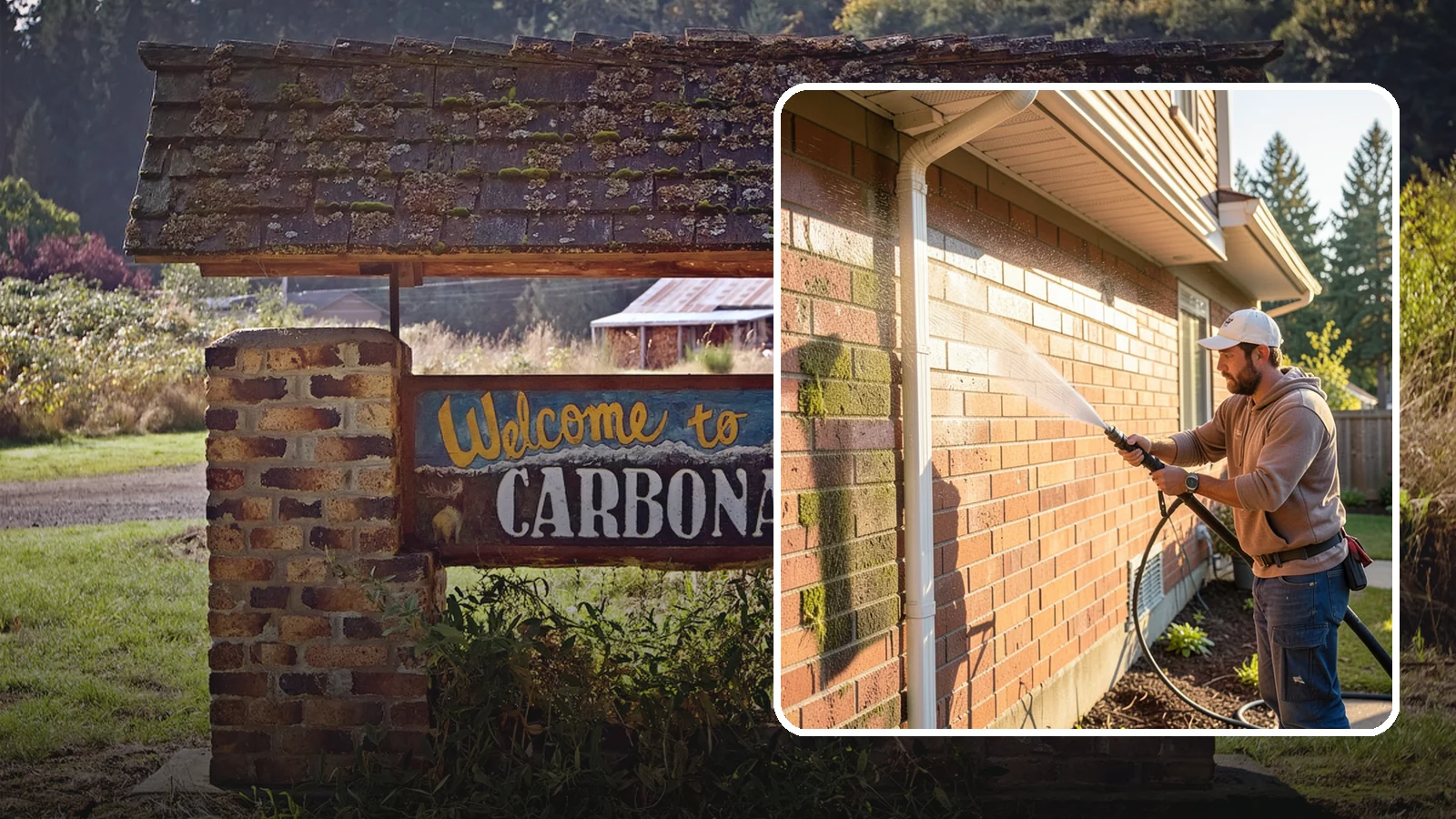 Brick Cleaning in Carbonado, Pierce County, WA - Gently clean brick surfaces to remove moss, algae, and grime without eroding the soft mortar joints.