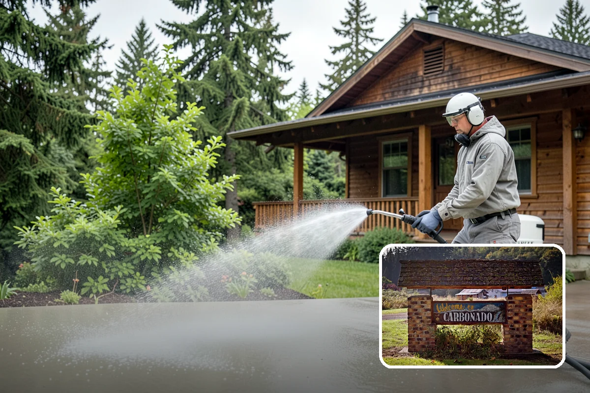 Brick Cleaning in Carbonado, Pierce County, WA - Lifts moss and algae without eroding mortar joints