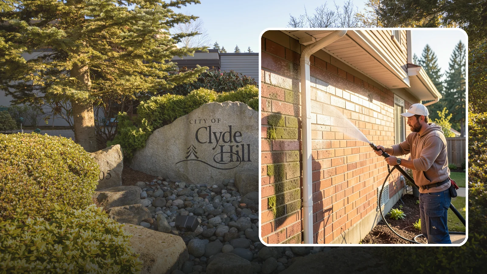 Brick Cleaning in Clyde Hill, King County, WA - Gently clean brick surfaces to remove moss, algae, and grime without eroding the soft mortar joints.
