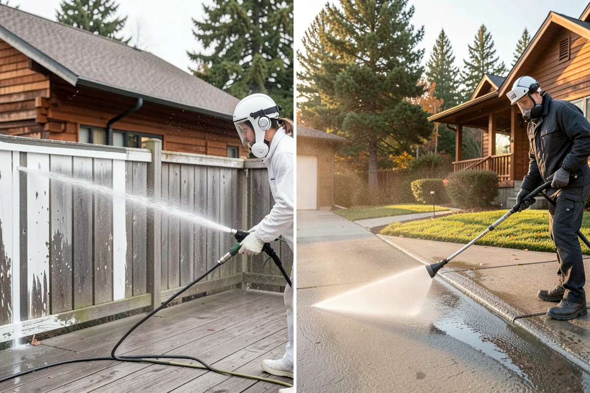 Brick Cleaning in Clyde Hill, King County, WA - Saturate adjacent plants and protect openings
