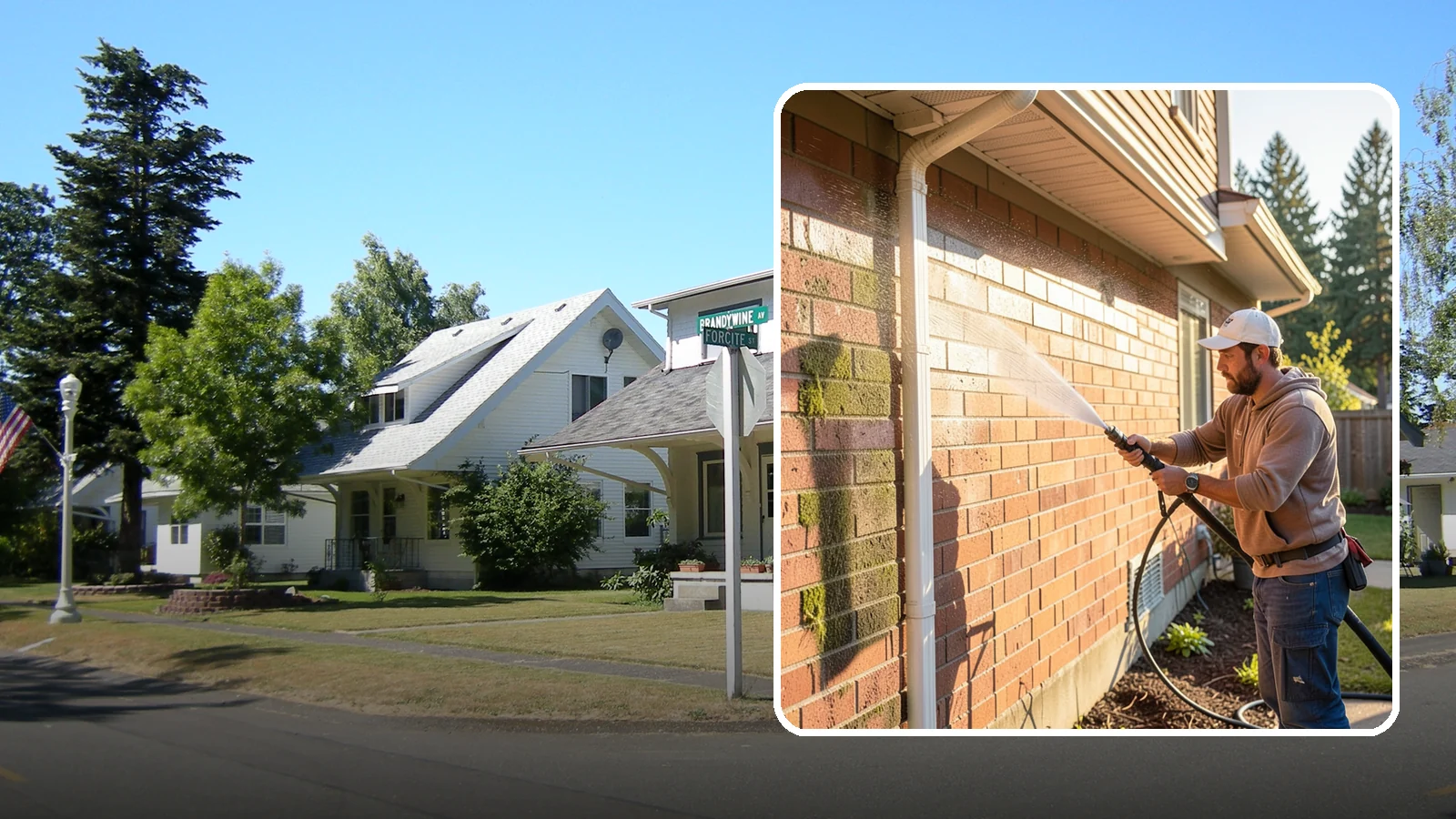 Brick Cleaning in DuPont, Pierce County, WA - Gently clean brick surfaces to remove moss, algae, and grime without eroding the soft mortar joints.