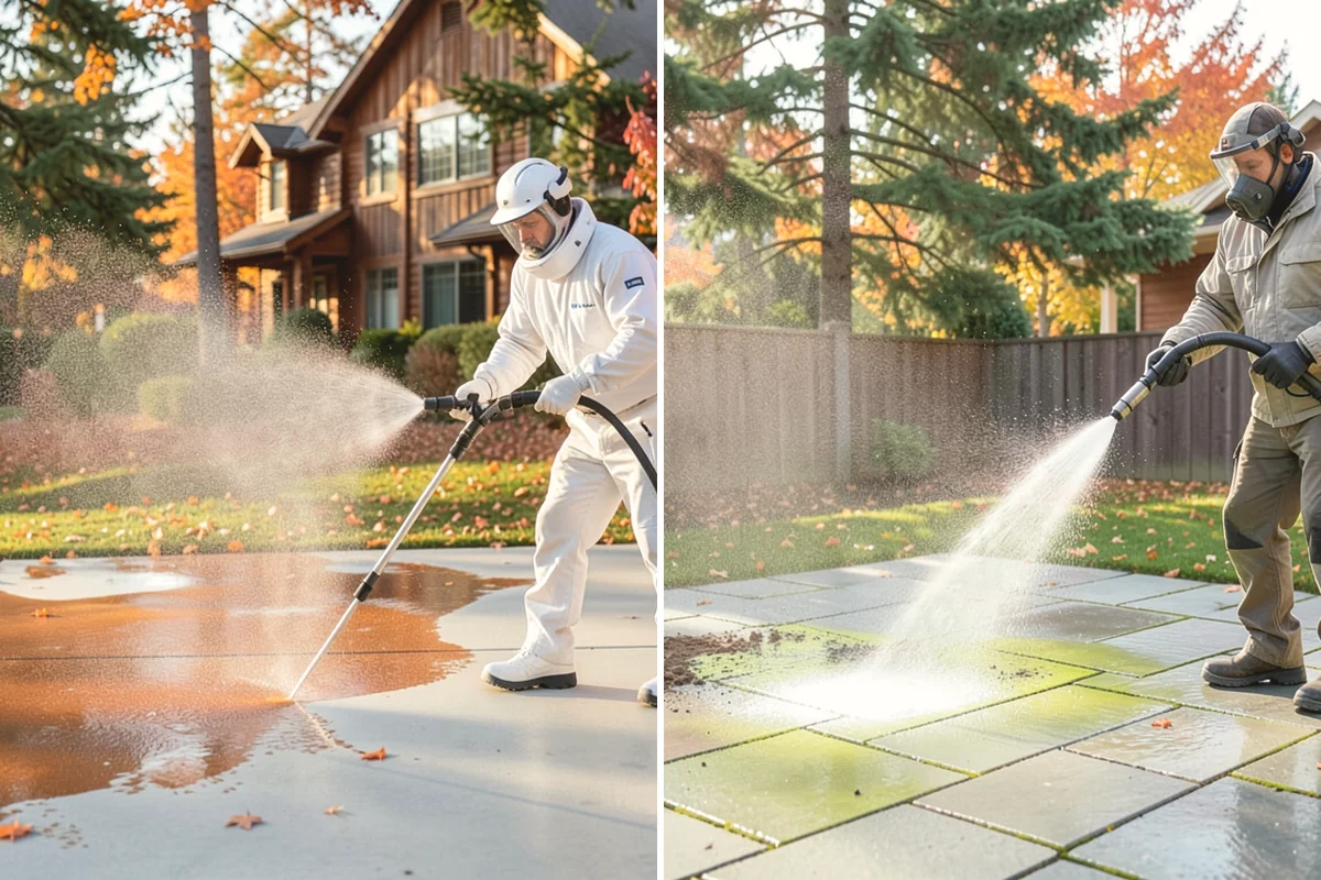 Brick Cleaning in Duvall, King County, WA - Saturate adjacent plants and protect openings