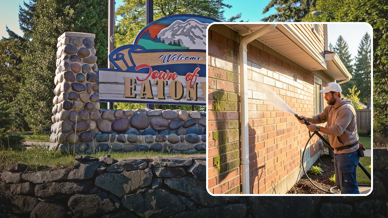 Brick Cleaning in Eatonville, Pierce County, WA - Gently clean brick surfaces to remove moss, algae, and grime without eroding the soft mortar joints.