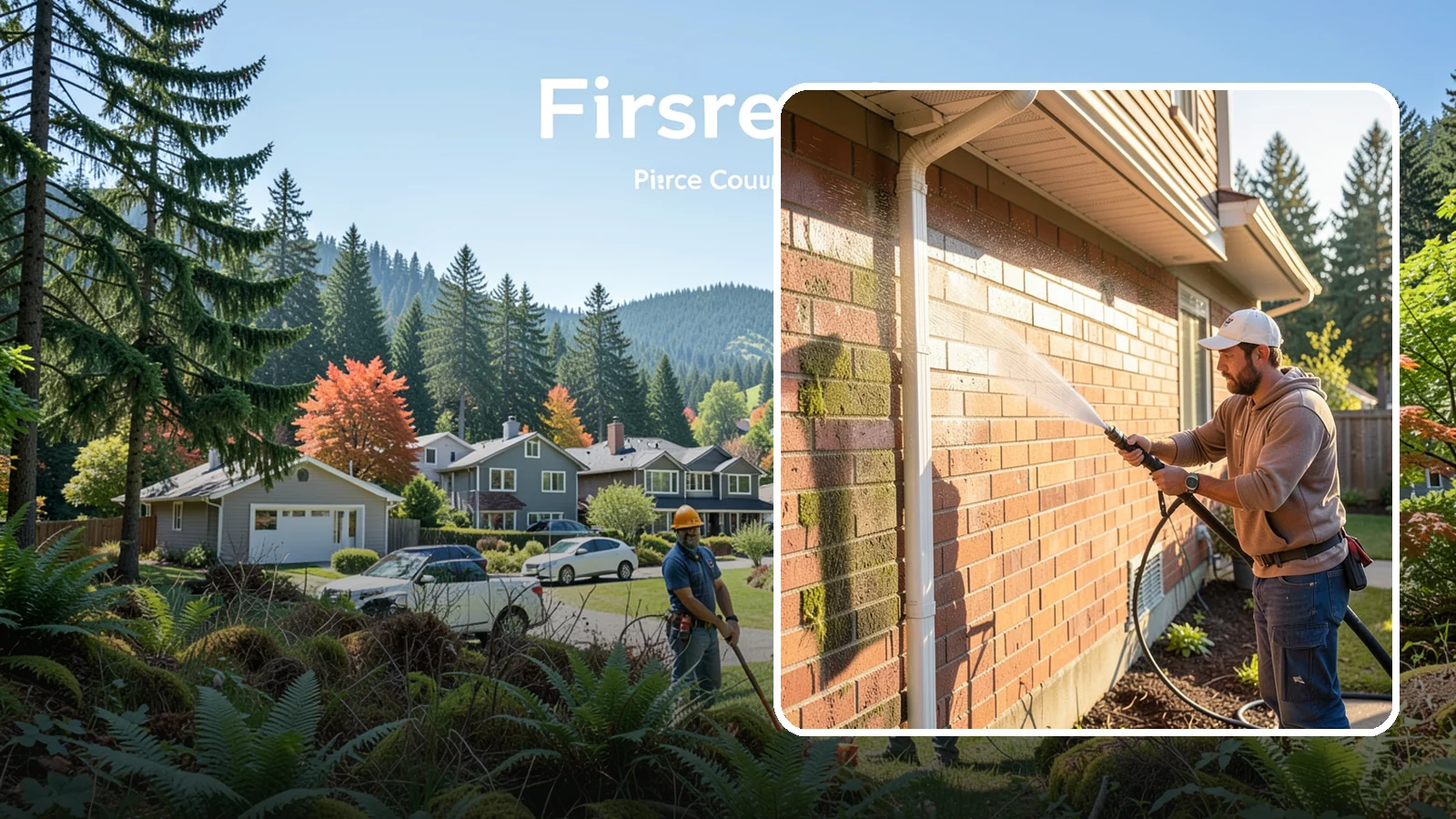Brick Cleaning in Fircrest, Pierce County, WA - Gently clean brick surfaces to remove moss, algae, and grime without eroding the soft mortar joints.