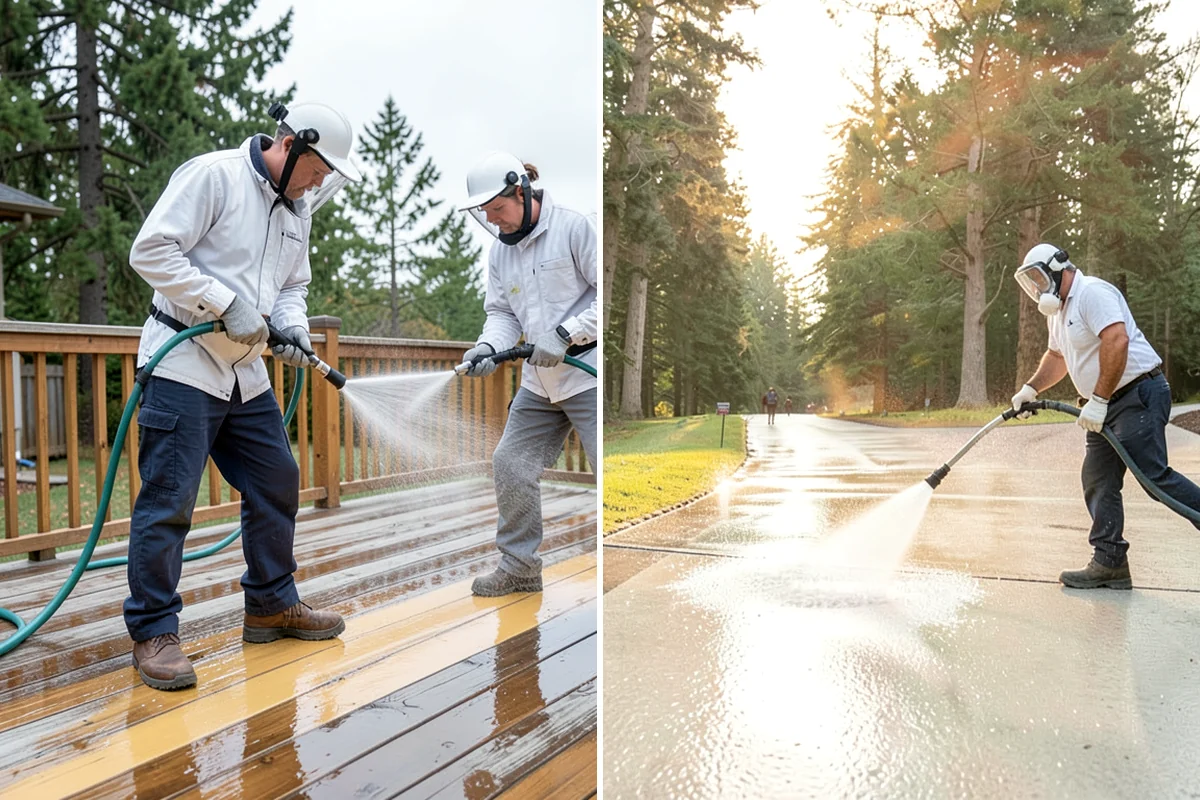 Brick Cleaning in Fircrest, Pierce County, WA - Saturate adjacent plants and protect openings