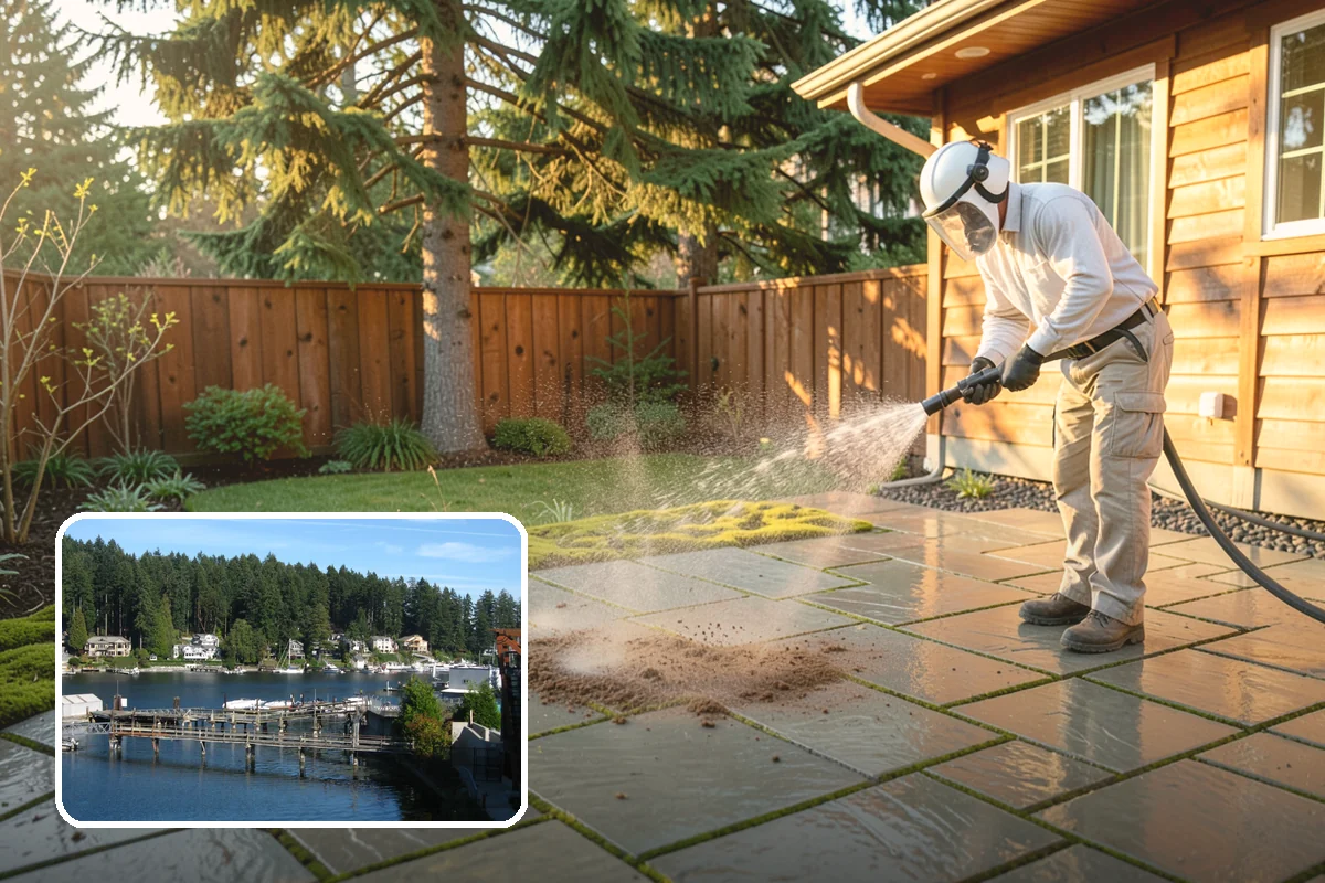 Brick Cleaning in Gig Harbor, Pierce County, WA - Lifts moss and algae without eroding mortar joints