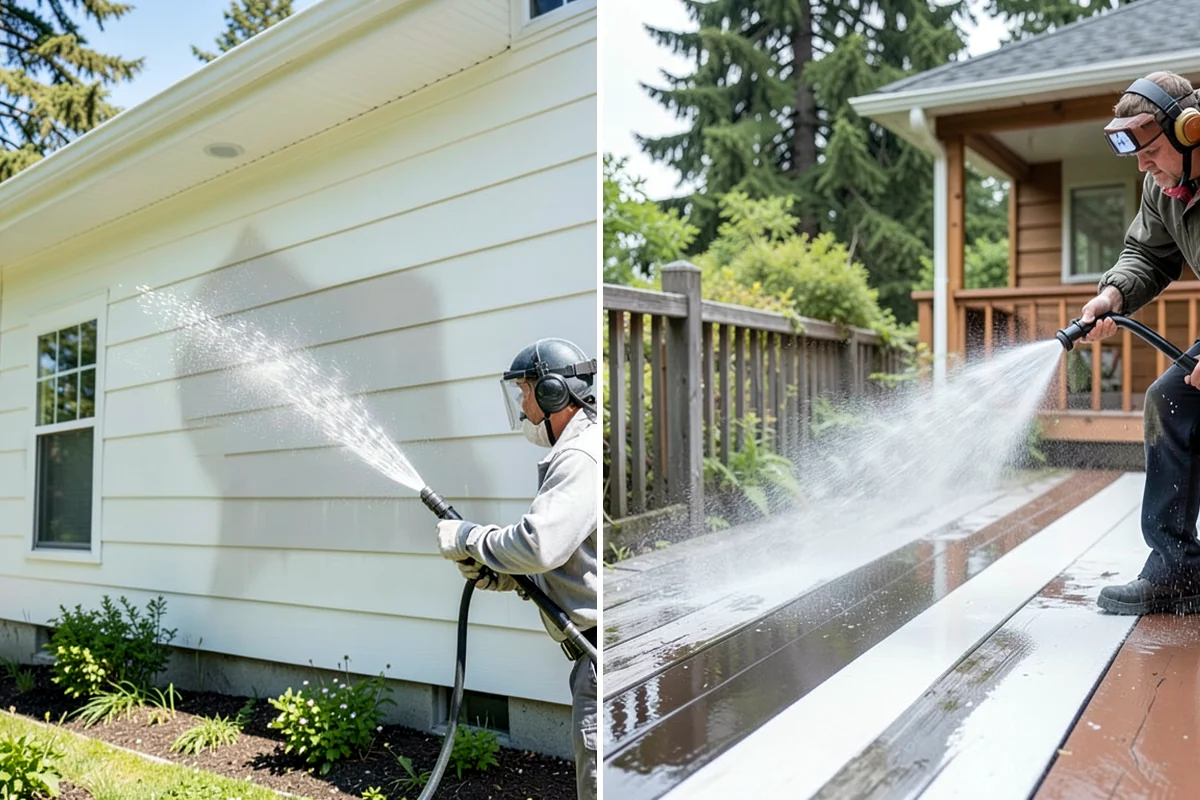 Brick Cleaning in Gig Harbor, Pierce County, WA - Saturate adjacent plants and protect openings