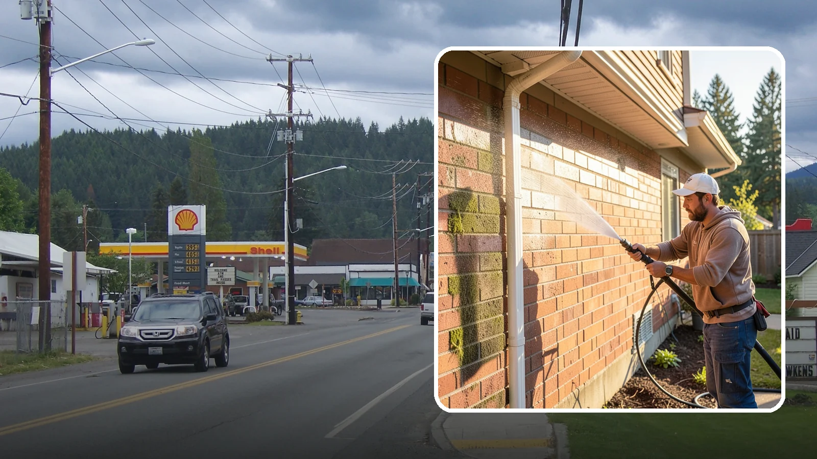 Brick Cleaning in Granite Falls, Snohomish County, WA - Gently clean brick surfaces to remove moss, algae, and grime without eroding the soft mortar joints.