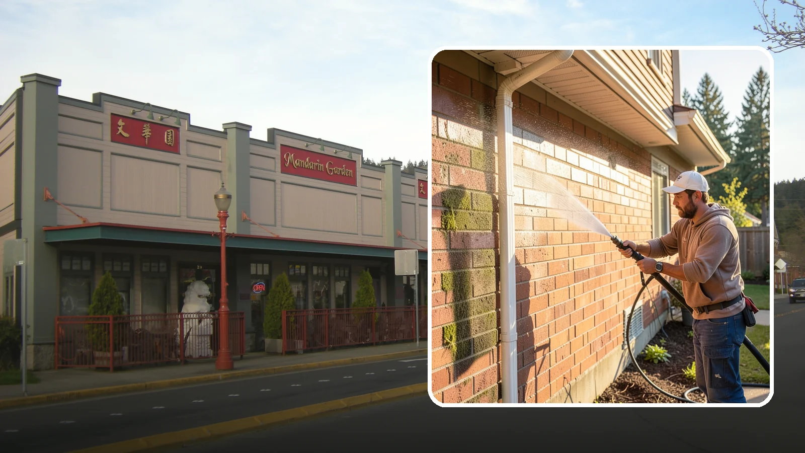 Brick Cleaning in Issaquah, King County, WA - Gently clean brick surfaces to remove moss, algae, and grime without eroding the soft mortar joints.