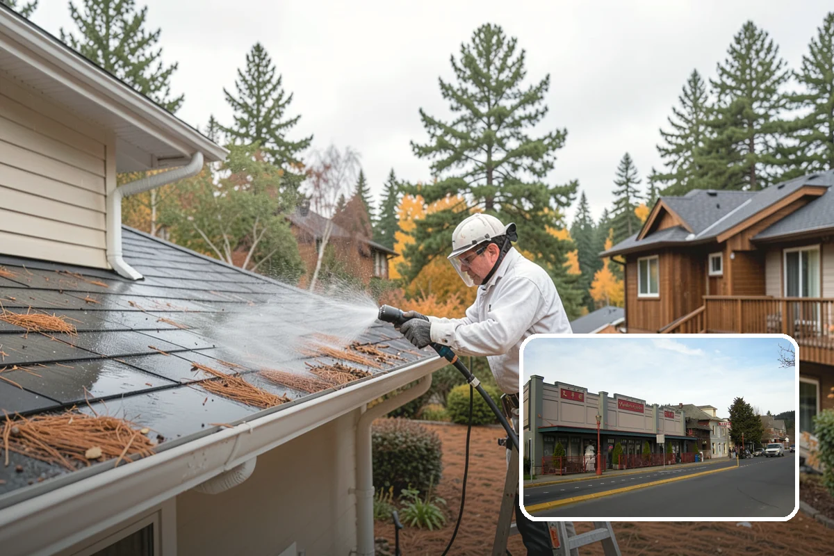 Brick Cleaning in Issaquah, King County, WA - Lifts moss and algae without eroding mortar joints