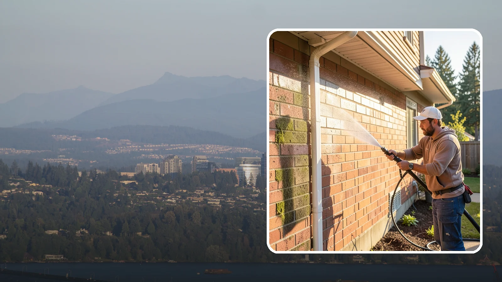 Brick Cleaning in Medina, King County, WA - Gently clean brick surfaces to remove moss, algae, and grime without eroding the soft mortar joints.