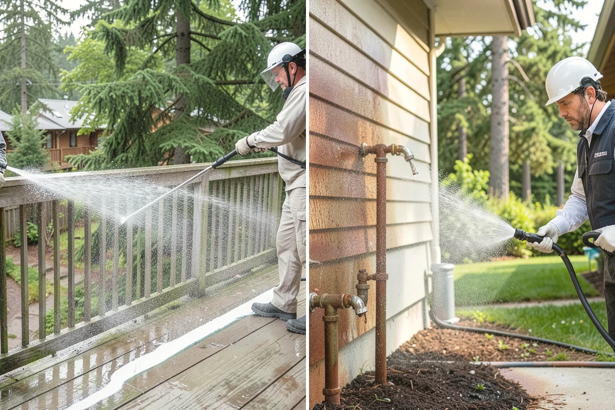 Brick Cleaning in Mercer Island, King County, WA - Saturate adjacent plants and protect openings
