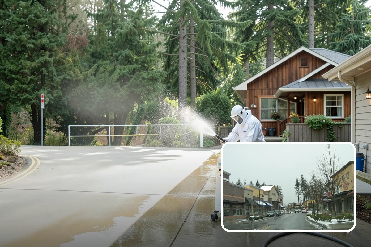 Brick Cleaning in Mill Creek, Snohomish County, WA - Lifts moss and algae without eroding mortar joints