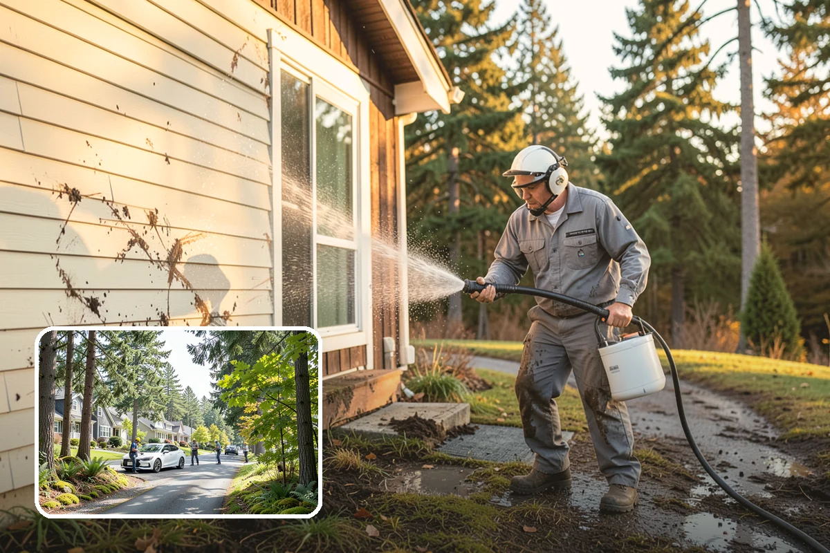 Brick Cleaning in Normandy Park, King County, WA - Lifts moss and algae without eroding mortar joints