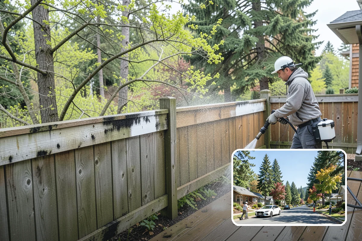 Brick Cleaning in Orting, Pierce County, WA - Lifts moss and algae without eroding mortar joints
