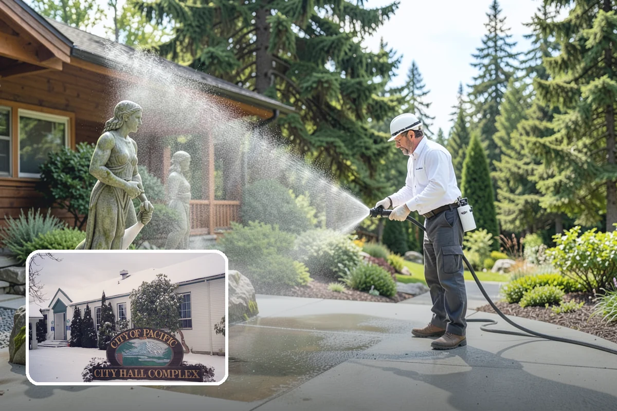 Brick Cleaning in Pacific, King County, WA - Lifts moss and algae without eroding mortar joints