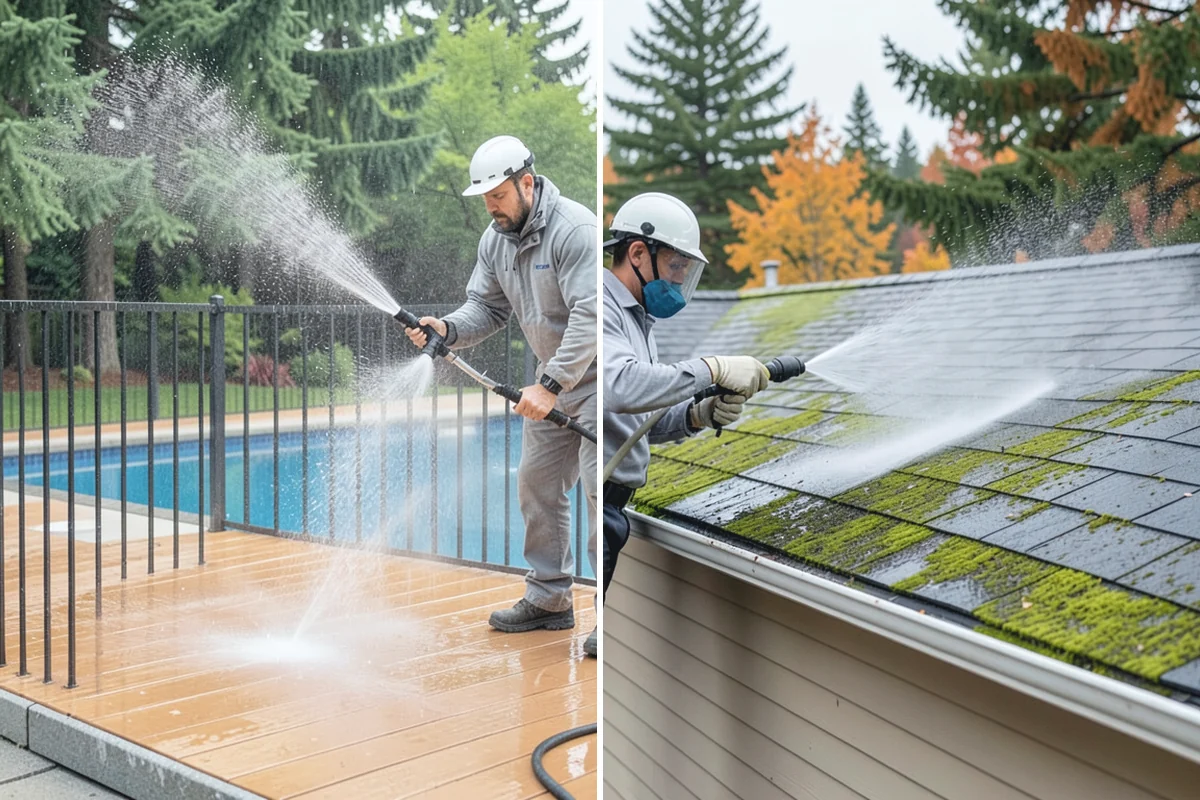 Brick Cleaning in Renton, King County, WA - Saturate adjacent plants and protect openings
