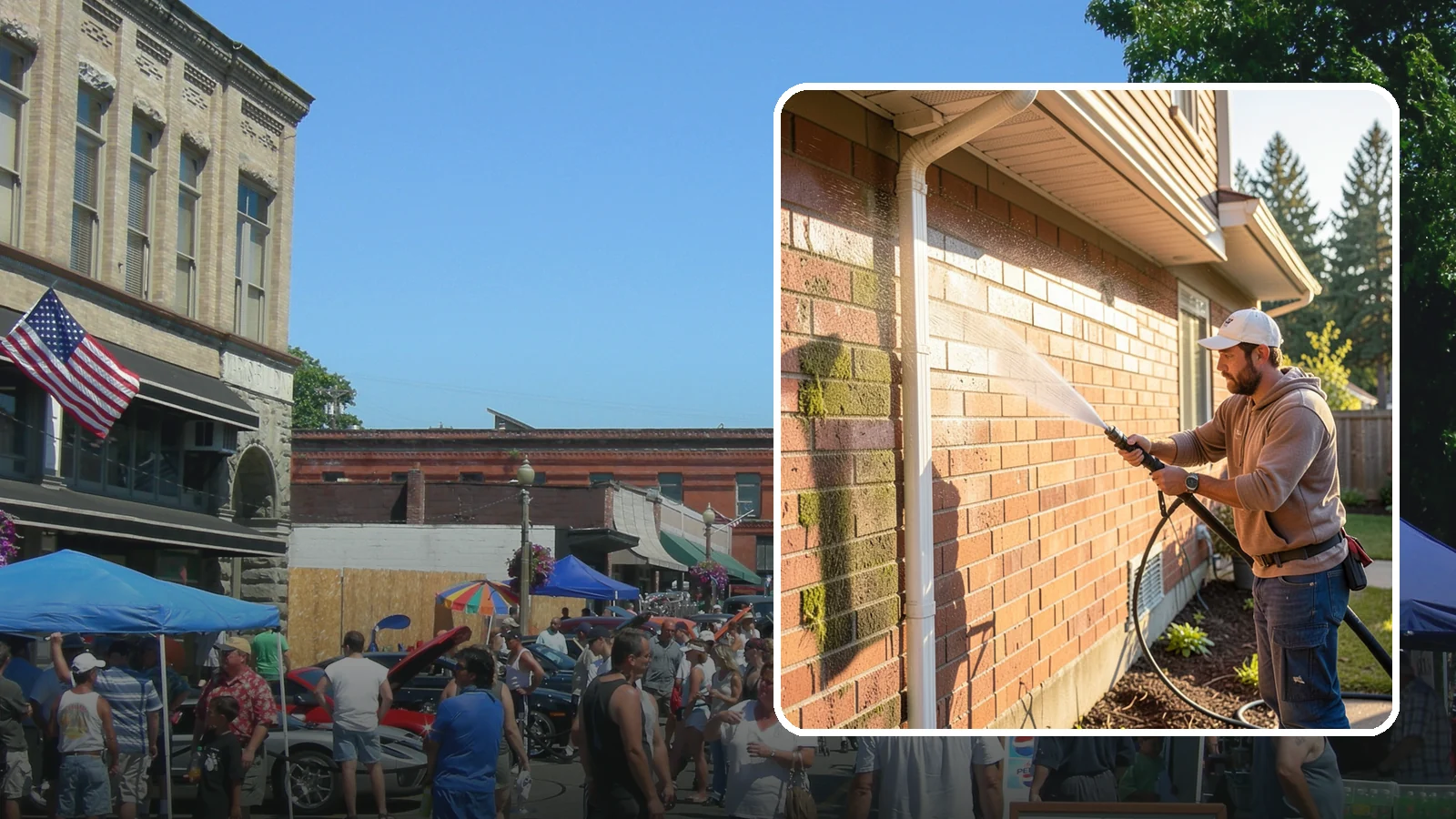 Brick Cleaning in Snohomish, Snohomish County, WA - Gently clean brick surfaces to remove moss, algae, and grime without eroding the soft mortar joints.