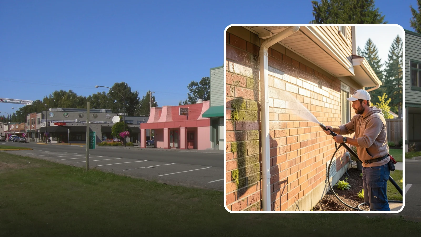 Brick Cleaning in Snoqualmie, King County, WA - Gently clean brick surfaces to remove moss, algae, and grime without eroding the soft mortar joints.