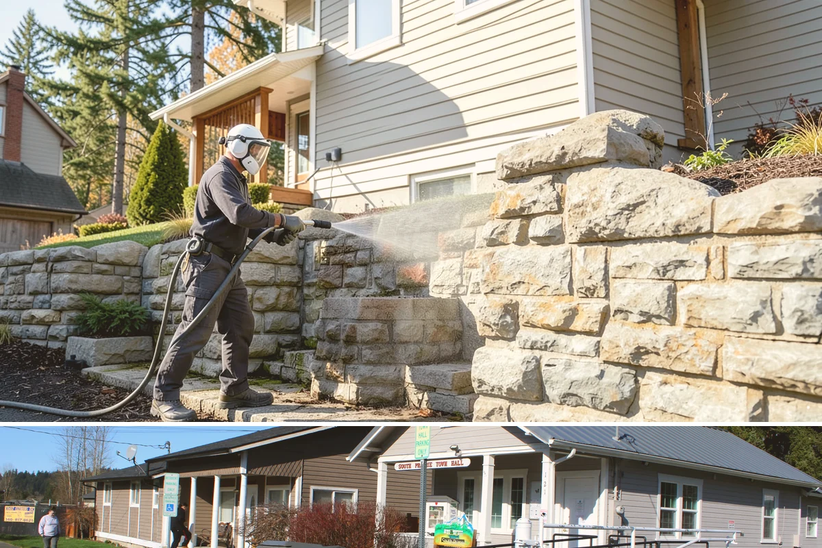 Brick Cleaning in South Prairie, Pierce County, WA - Late spring and summer let brick and mortar dry fully between rains, which matters because saturated masonry is more vulnerable...