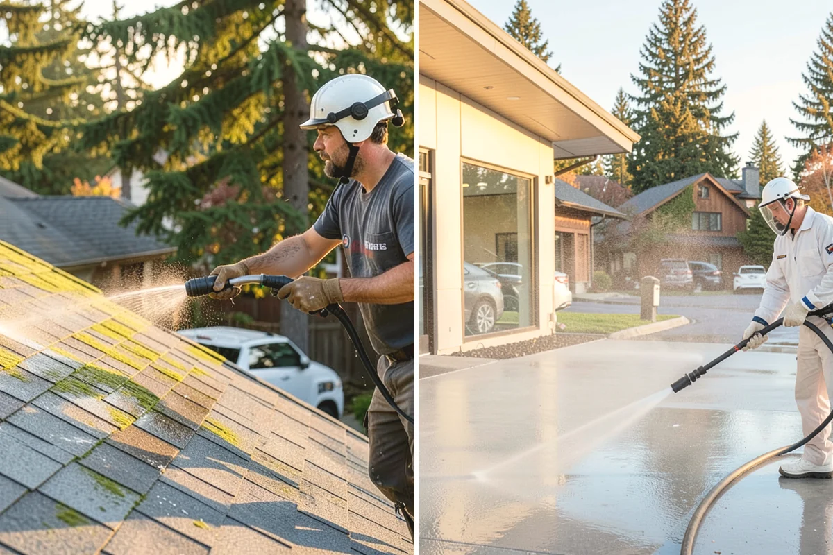 Brick Cleaning in Steilacoom, Pierce County, WA - Saturate adjacent plants and protect openings