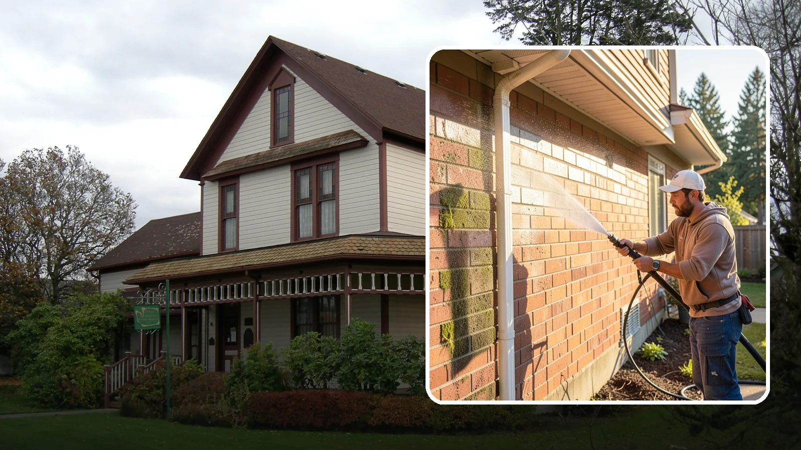 Brick Cleaning in Sumner, Pierce County, WA - Gently clean brick surfaces to remove moss, algae, and grime without eroding the soft mortar joints.