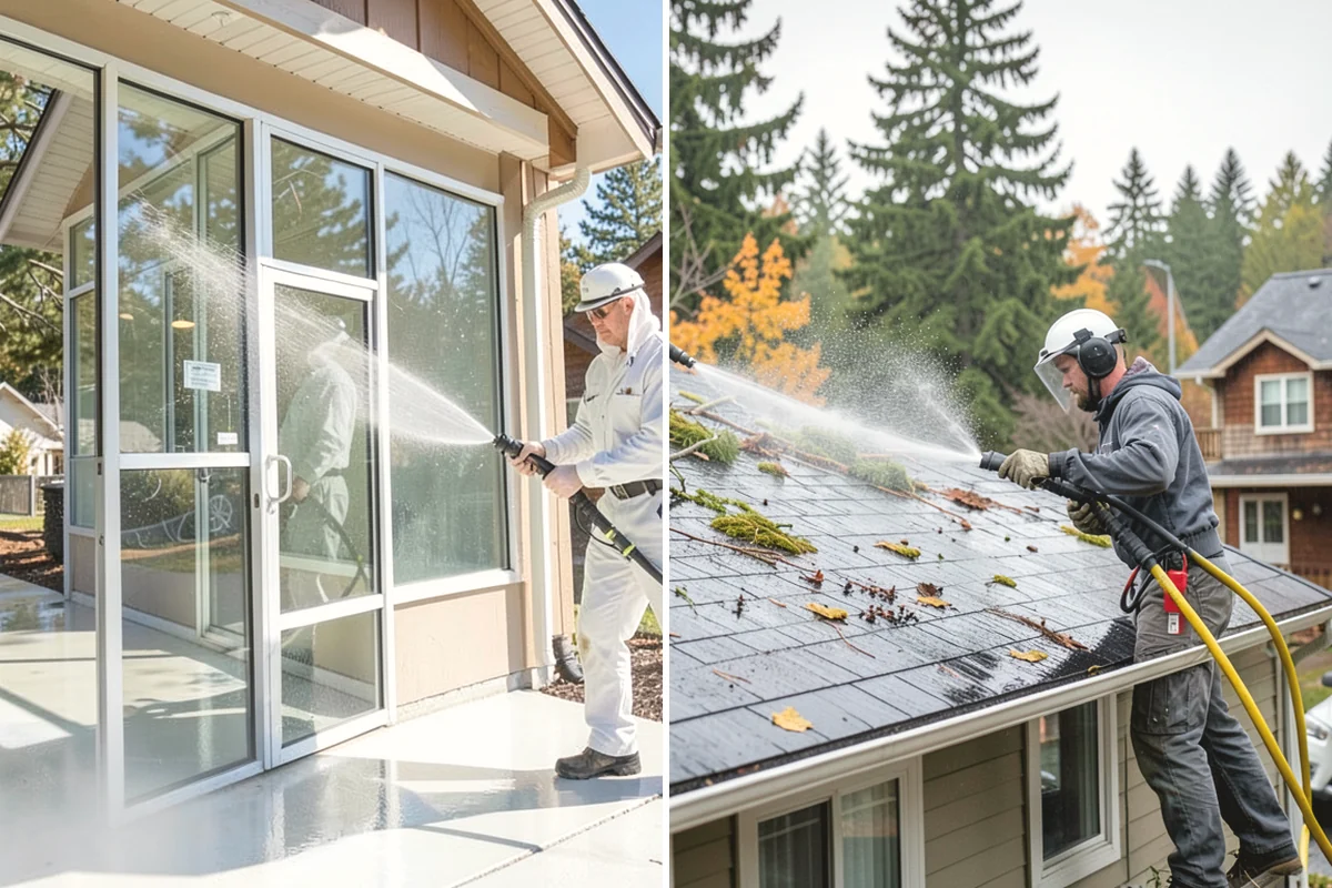 Brick Cleaning in University Place, Pierce County, WA - Saturate adjacent plants and protect openings