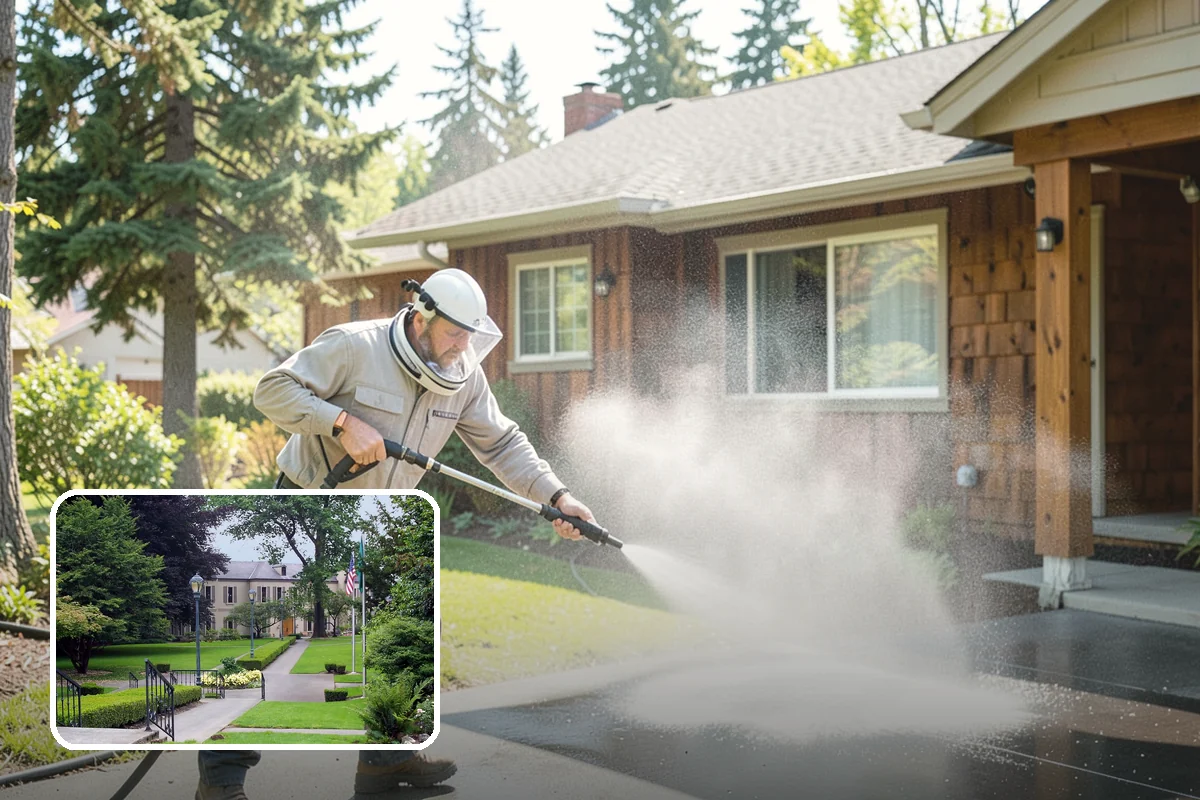 Brick Cleaning in Woodinville, King County, WA - Lifts moss and algae without eroding mortar joints