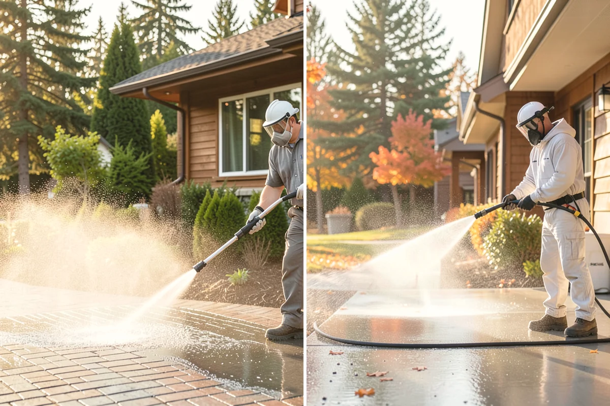 Brick Cleaning in Yarrow Point, King County, WA - Saturate adjacent plants and protect openings