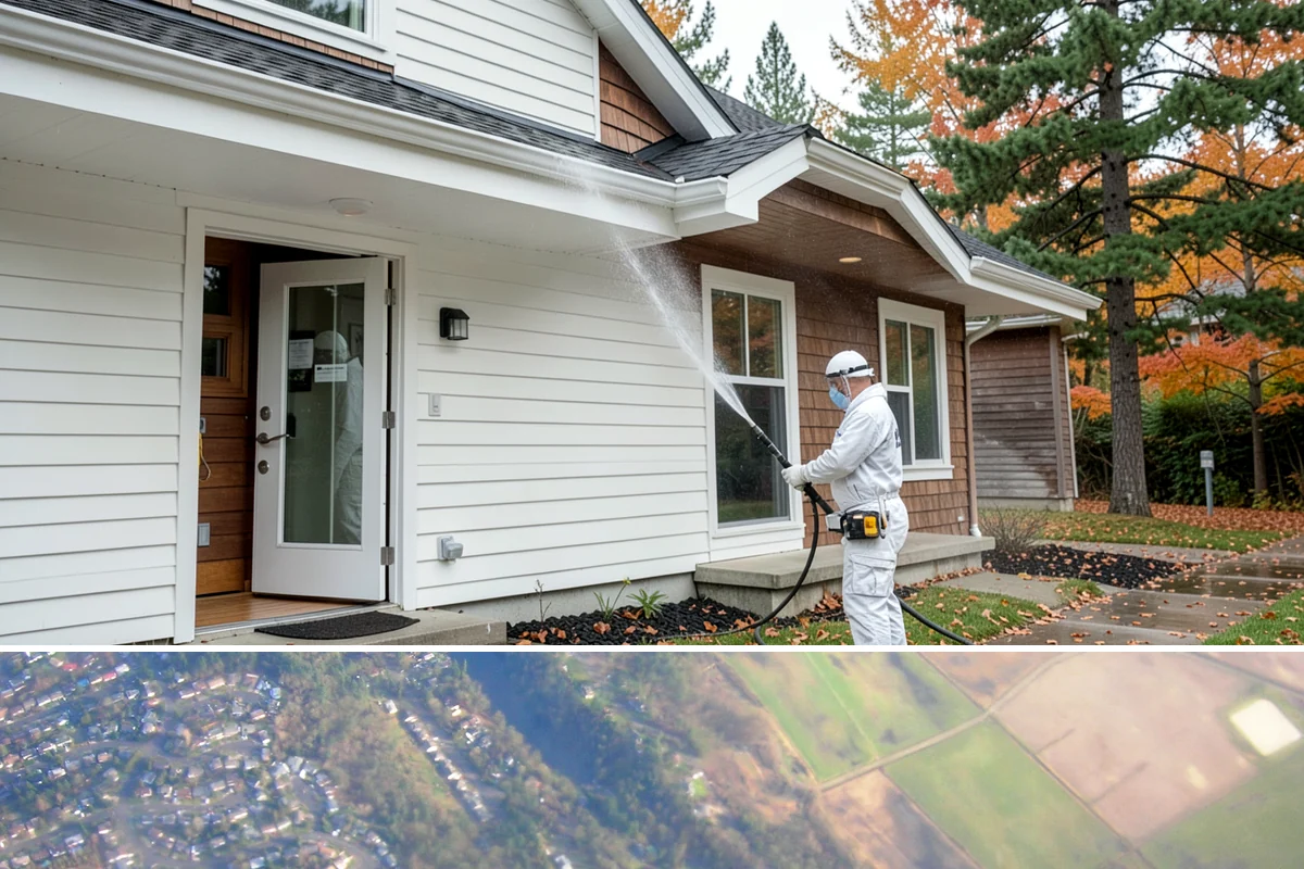 Brick House Washing in Algona, King County, WA - Target the drier summer window so the porous brick and mortar can dry fully after the wash.
