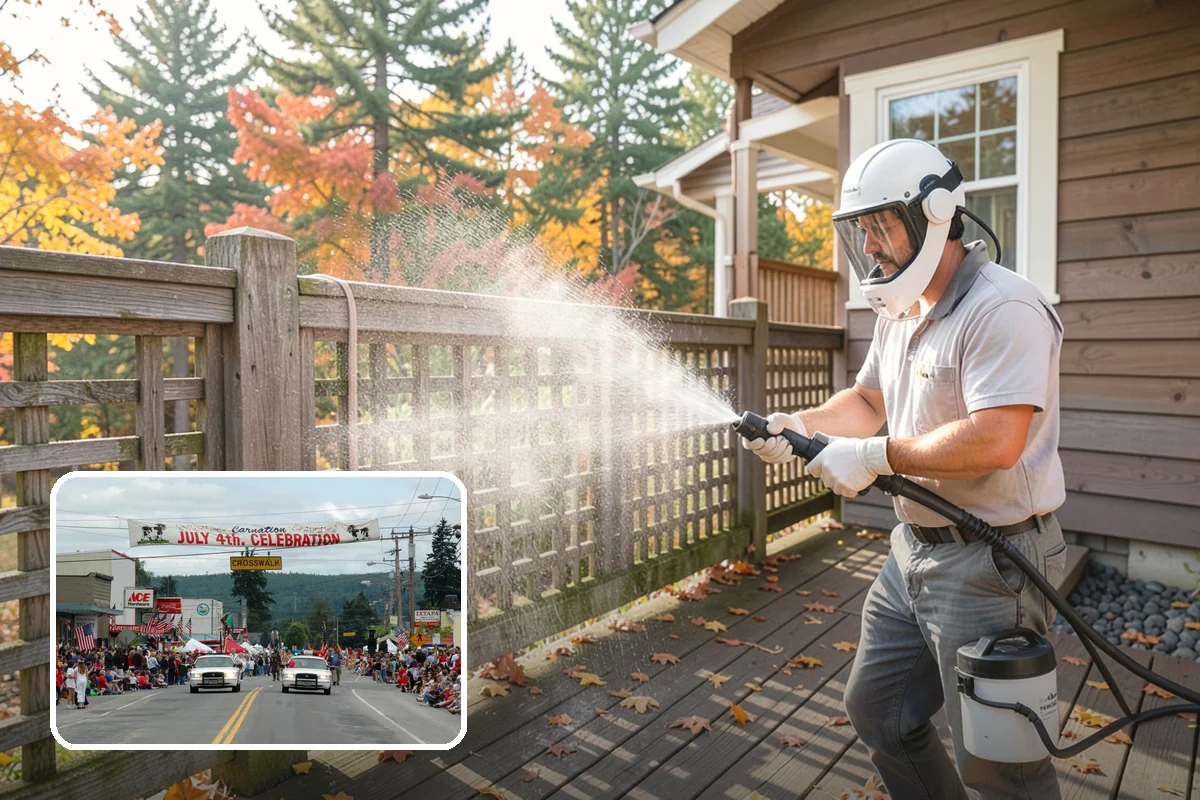 Brick House Washing in Carnation, King County, WA - Clears algae and moss from porous brick faces