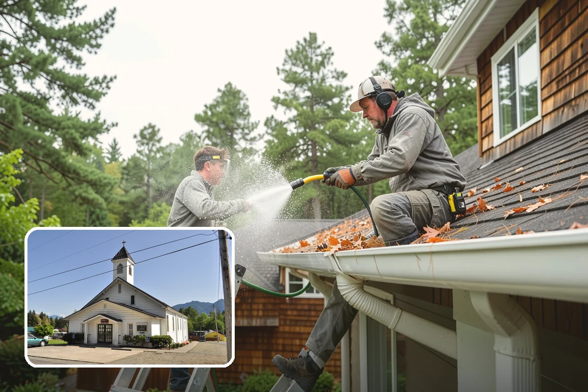 Brick House Washing in Concrete, Skagit County, WA - Clears algae and moss from porous brick faces
