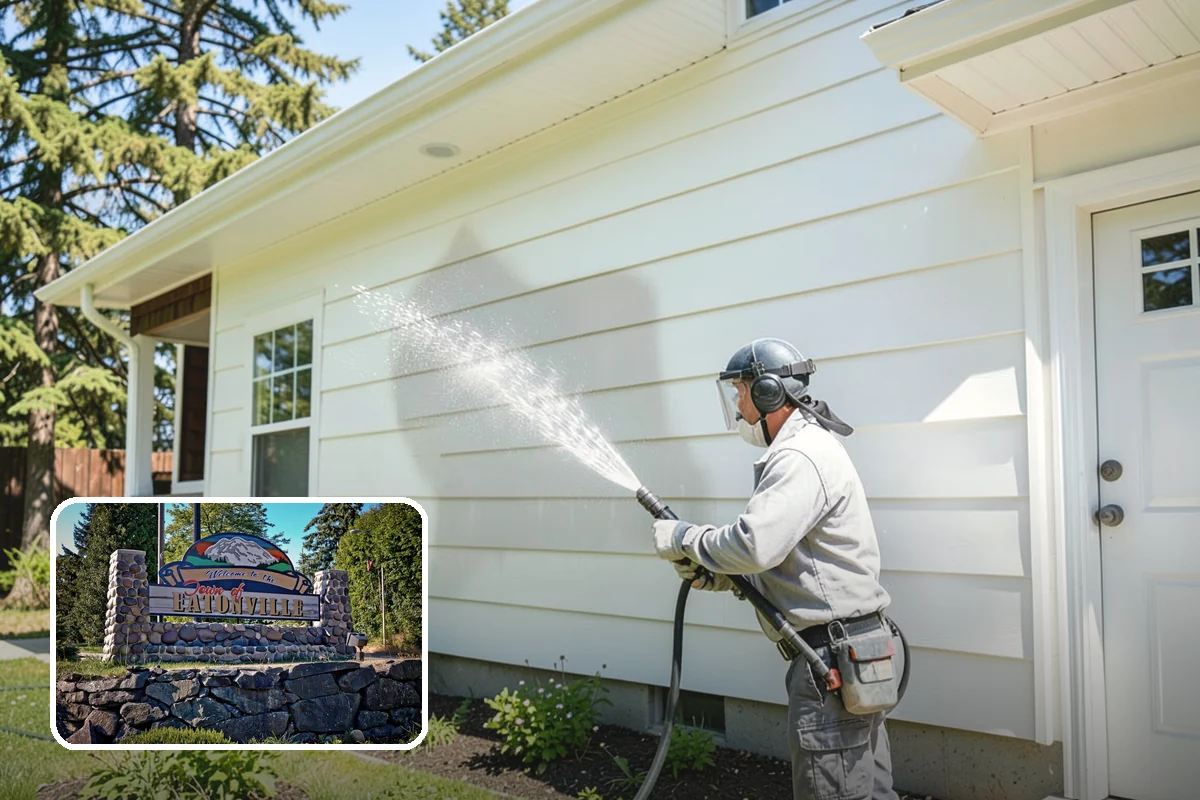 Brick House Washing in Eatonville, Pierce County, WA - Clears algae and moss from porous brick faces
