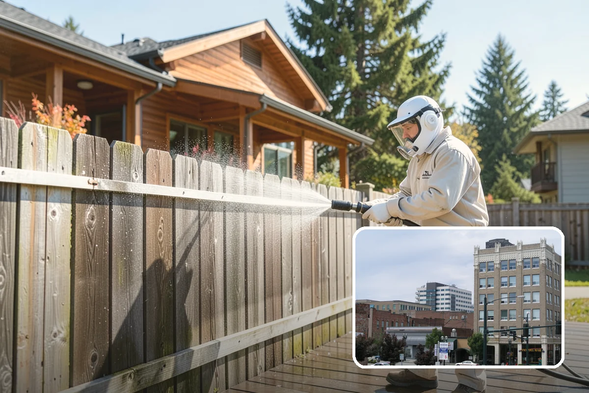 Brick House Washing in Everett, Snohomish County, WA - Clears algae and moss from porous brick faces