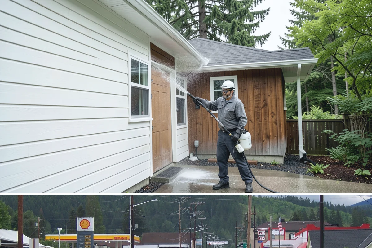 Brick House Washing in Granite Falls, Snohomish County, WA - Target the drier summer window so the porous brick and mortar can dry fully after the wash.