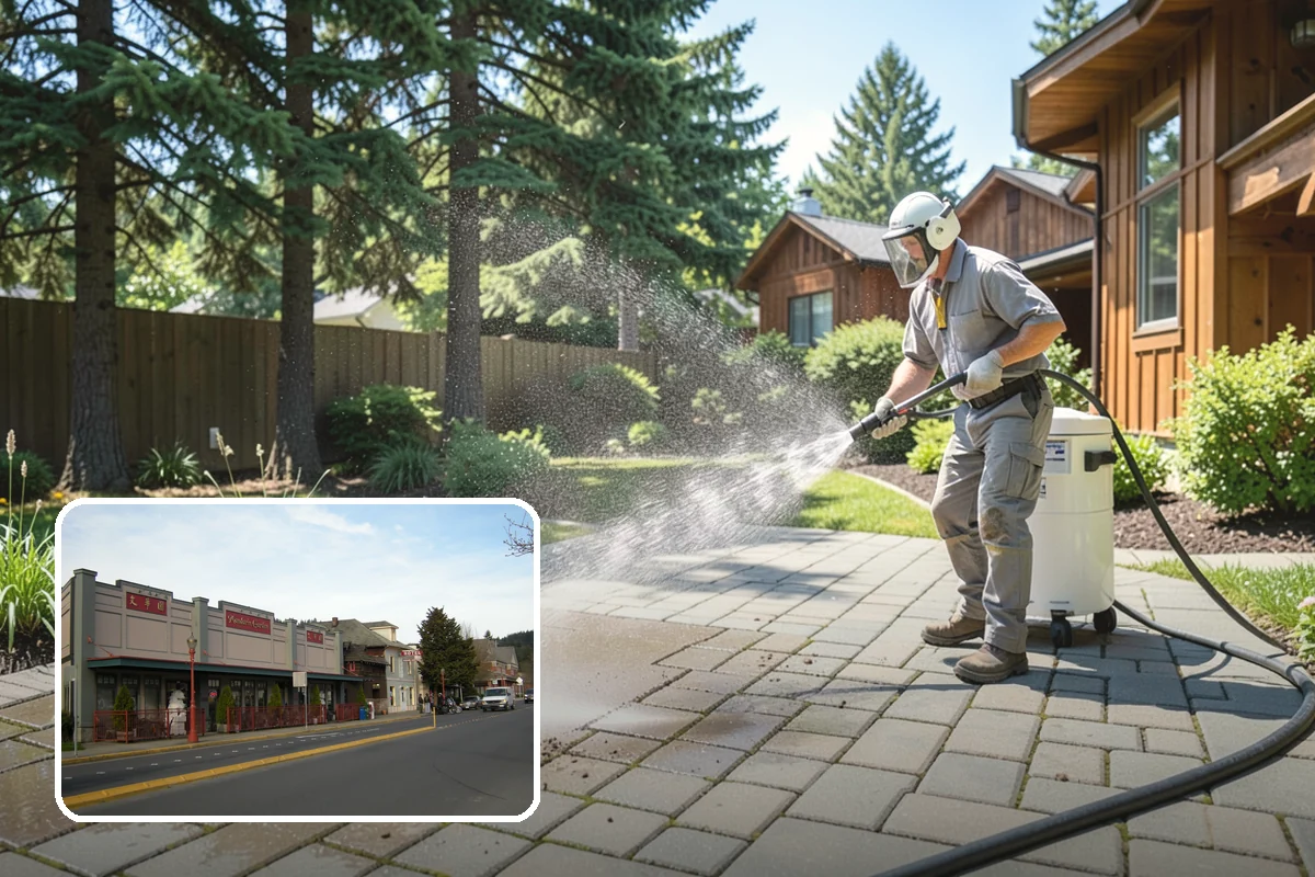 Brick House Washing in Issaquah, King County, WA - Clears algae and moss from porous brick faces