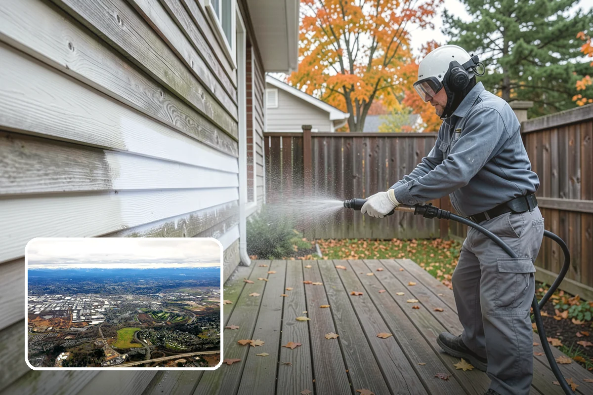 Brick House Washing in Kent, King County, WA - Clears algae and moss from porous brick faces