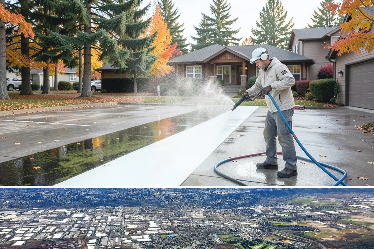 Brick House Washing in Kent, King County, WA - Target the drier summer window so the porous brick and mortar can dry fully after the wash.