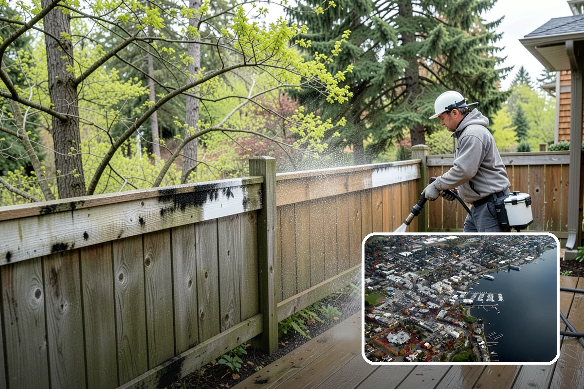 Brick House Washing in Kirkland, King County, WA - Clears algae and moss from porous brick faces