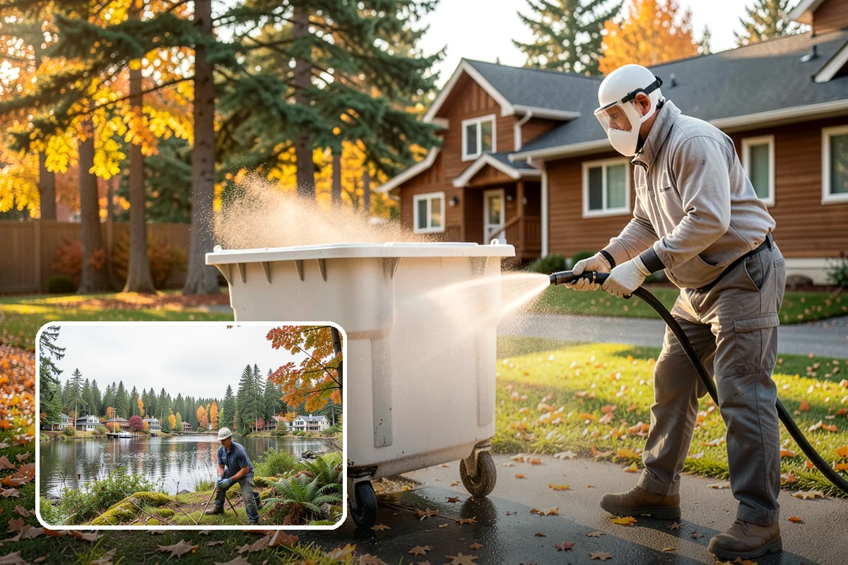 Brick House Washing in La Conner, Skagit County, WA - Clears algae and moss from porous brick faces