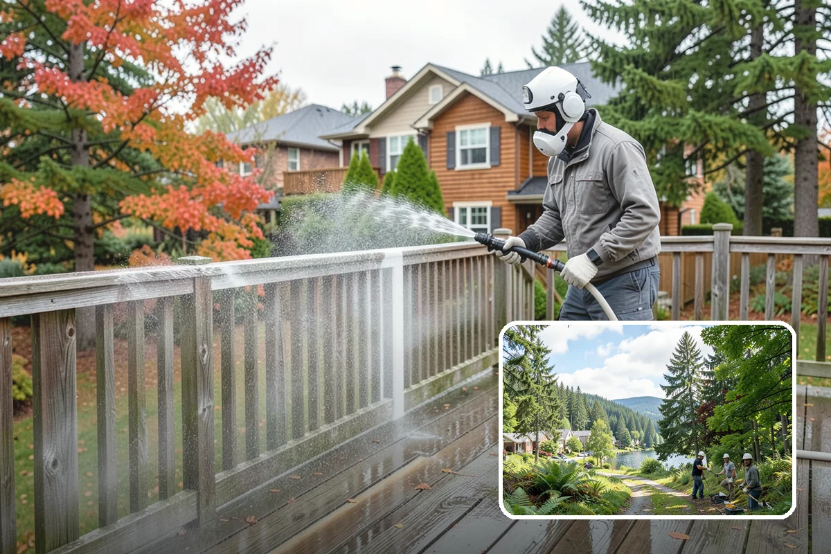 Brick House Washing in Lake Forest Park, King County, WA - Clears algae and moss from porous brick faces