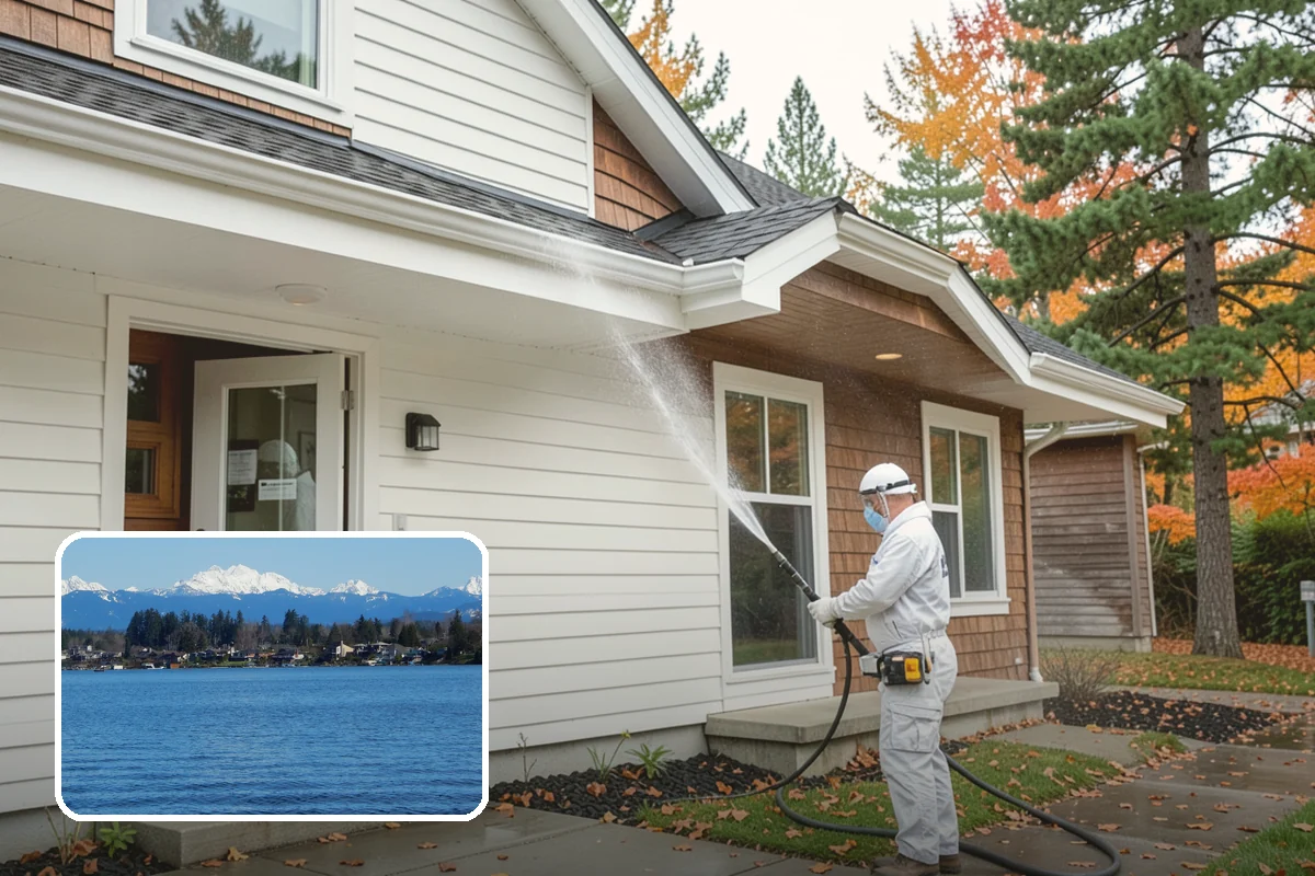 Brick House Washing in Lake Stevens, Snohomish County, WA - Clears algae and moss from porous brick faces