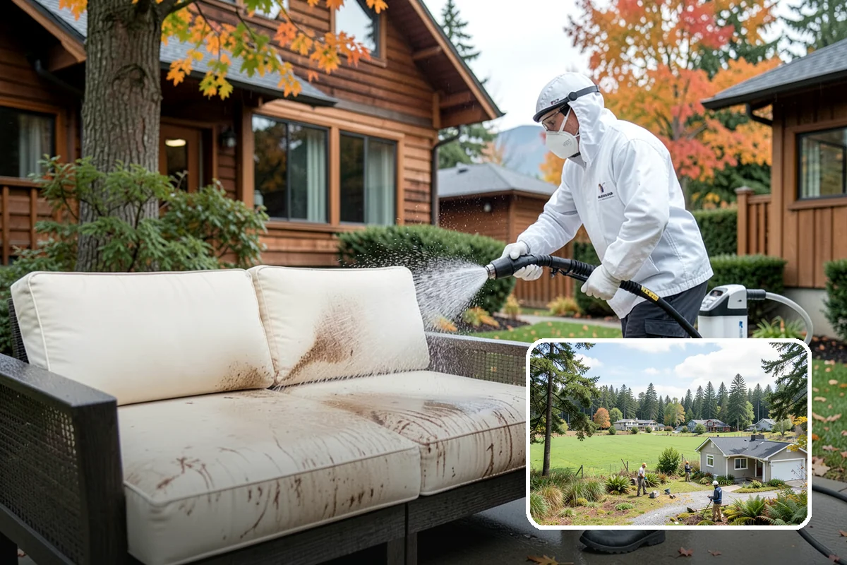 Brick House Washing in Lyman, Skagit County, WA - Clears algae and moss from porous brick faces
