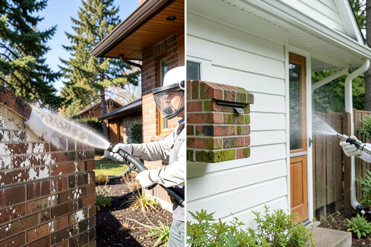 Brick House Washing in Lyman, Skagit County, WA - Examine mortar joints and flag any that need repair